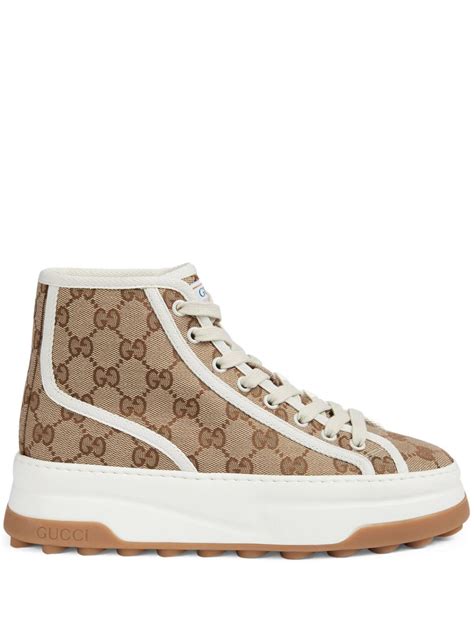 gucci cream high tops|farfetch Gucci hi tops.